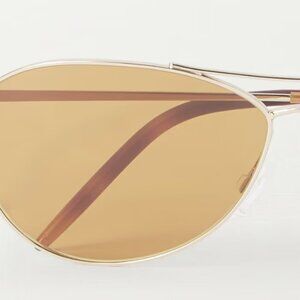 OLIVER PEOPLES Aero II Aviator-Style Gold-Tone Sunglasses